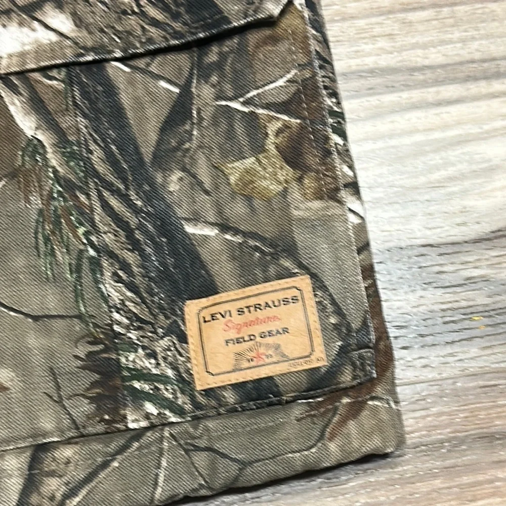 Levi Strauss Canvas Camo Jacket Mens M Mossy Oak Lined Signature Field Gear